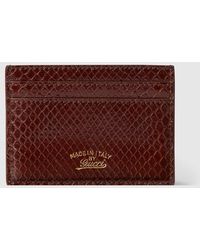 Gucci - Lira Python Kartenetui - Lyst