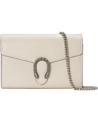 Gucci Dionysus Mini Leather Chain Bag - White