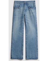 Gucci - Flared Denim Pants With Horsebit - Lyst