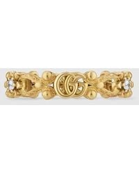 Gucci - Flora 18k Ring With Diamonds - Lyst