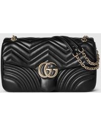 Gucci - Borsa A Spalla Gg Marmont Misura Grande - Lyst
