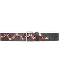 leather belt with gg detail