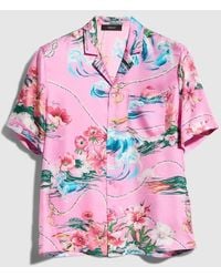 Gucci - Printed Silk Twill Bowling Shirt - Lyst