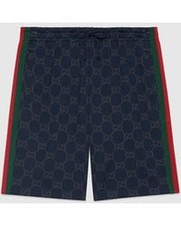 Gucci - Shorts Da Jogging In Jersey Di Cotone Con Motivo GG - Lyst