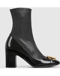 Gucci - Ankle Boot With Half Horsebit - Lyst