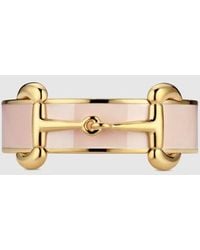 Gucci - Horsebit Ring With Enamel - Lyst