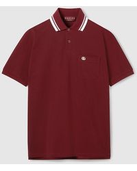 Gucci - Cotton Piquet Polo Shirt With Embroidery, Ready-To-Wear - Lyst