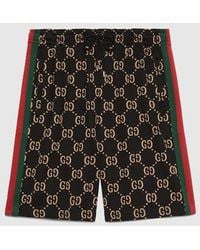 Gucci - Shorts de Chándal de Punto de Algodón con GG - Lyst