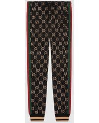 Gucci - Pantalón de Chándal de Punto de Algodón con GG - Lyst
