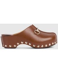 Gucci - Platform Clog With Horsebit - Lyst