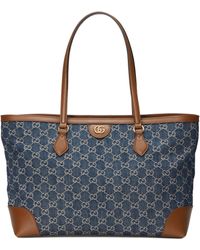 Gucci Cabas ophidia gg taille moyenne - Bleu