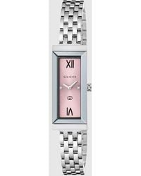 Gucci - 〔G-フレーム〕ウォッチ（14 X 34 Mm） ピンク, スチール - Lyst