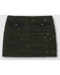 Gucci - Falda De Rizo De Lana, Talla - Lyst