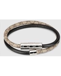 Gucci - Double Bracelet Avec Détail Gg, Taille - Lyst