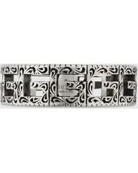 Gucci Ring aus Silber mit Square G - Mettallic