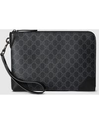 Gucci - Gg Emblem Small Business Case, Gg Canvas - Lyst