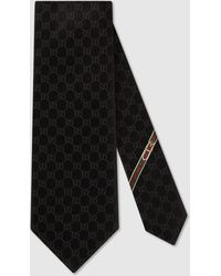 Gucci Krawatte mit GG-Muster - Schwarz