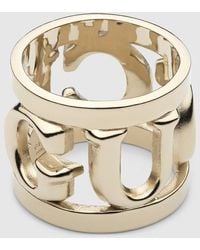 Gucci - Logo Carré Ring, Metal - Lyst
