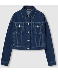 Gucci - Lockere, Verkürzte Jacke Aus Denim, Grösse - Lyst