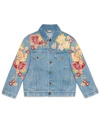 Gucci veste en jean avec broderies Clearance