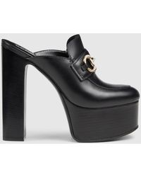 Gucci - Platform Mules With Horsebit - Lyst