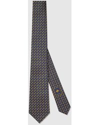 Gucci - Krawatte Aus Seidenjacquard Mit Horsebit - Lyst