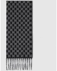 Gucci - Gg Wool Cashmere Scarf - Lyst