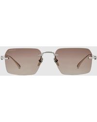 Gucci - Frameless Rectangular Sunglasses - Lyst