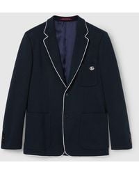 Gucci - Cotton Jersey Jacket With Embroidery - Lyst