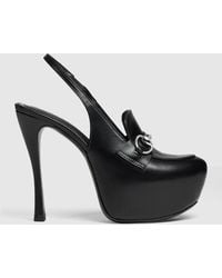 Gucci - Platform Slingback With Horsebit, Leather - Lyst