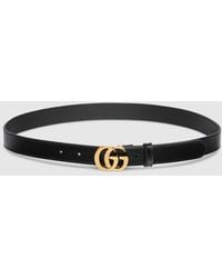 Gucci - Cut Gg Marmont Thin Belt, Size 105 - Lyst