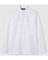 Gucci - エンブロイダリー付き コットンポプリン シャツ, ホワイト, ウェア - Lyst