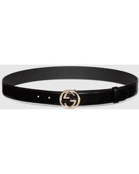 Gucci - Belt With Interlocking G Buckle, Size 105 - Lyst