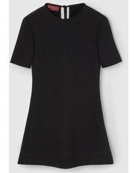 Gucci - Silk Crêpe Mini Dress With Embroidery, Ready-To-Wear - Lyst