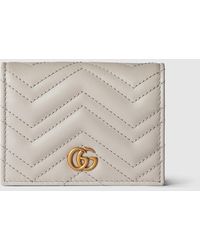 Gucci - ダブルg カードケース ウォレット, グレー, Leather - Lyst