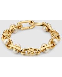 Gucci - Bracciale Con Perle Mobili, Taglia - Lyst