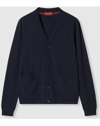 Gucci - Fine Cashmere Cardigan With Intarsia - Lyst