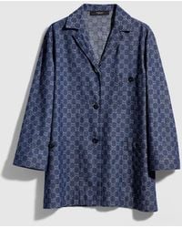 Gucci - Gg Cotton Denim Jacquard Jacket, Size 48 It, Ready-To-Wear - Lyst