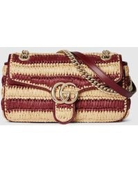 Gucci - Bolso De Hombro Gg Marmont Tejido Mediano - Lyst