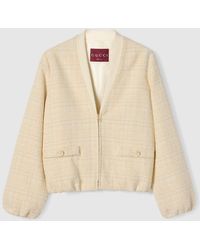 Gucci - Cotton Tweed Jacket - Lyst
