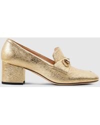 Gucci - Mocasín Con Tacón Y Horsebit Para Mujer, Talla - Lyst
