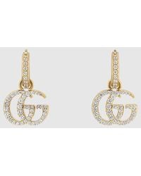 Gucci - Gg Marmont Crystal Earrings - Lyst