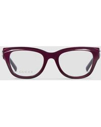 Gucci - Geometric Optical Frame - Lyst