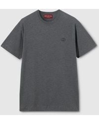 Gucci - Cotton Jersey T-Shirt With Embroidery - Lyst