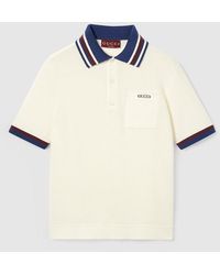 Gucci - Cotton Piquet Polo Shirt With Intarsia - Lyst