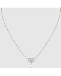 Gucci - Crystal And Pearl Necklace - Lyst