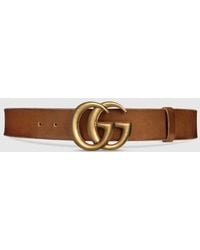 Gucci - Leather Double G Belt - Lyst