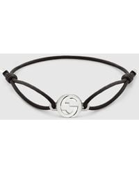 Gucci - Interlocking Cord Bracelet - Lyst