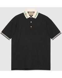 Gucci - Logo Piqué Stretch-cotton Polo Shirt - Lyst