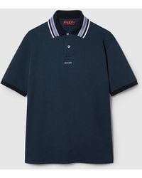 Gucci - Cotton Polo Shirt With Embroidery - Lyst